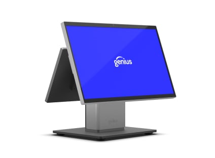 Genius countertop POS with merchant and customer displays